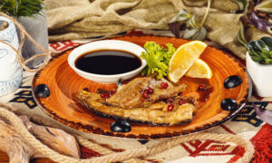 grilled-trout-with-pomegranate-sauce​